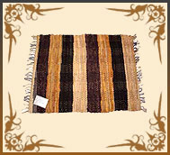 Leather Stripe and Check Rugs