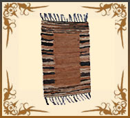 Leather Border Rugs