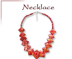 Delicate and sensational necklace in fiery floral design. Beads ...