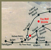 Road Map of Shimla