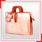 Jute and Leather Conference Bag